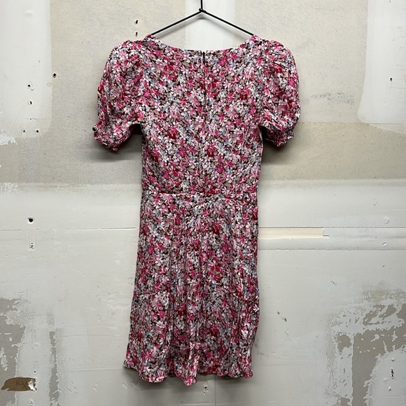 Final Price! Aritzia Tinsley Puff Sleeve Floral Mini Dress Sunday Best - Picture 8 of 8